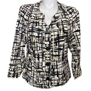 Chico’s Blazer Geo Print Size 14/16